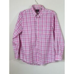 Lauren Ralph Lauren Button Down Shirt Men's XXL Pink Plaid Preppy Classic